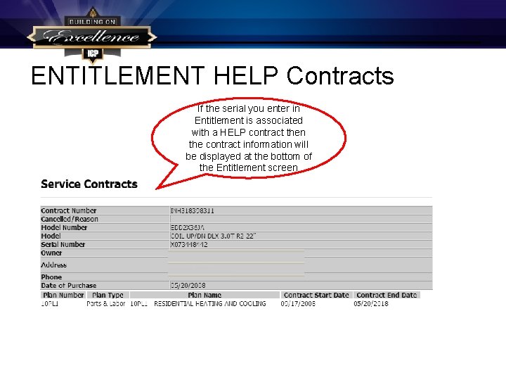 ENTITLEMENT HELP Contracts If the serial you enter in Entitlement is associated with a ENTITLEMENT HELP Contracts If the serial you enter in Entitlement is associated with a