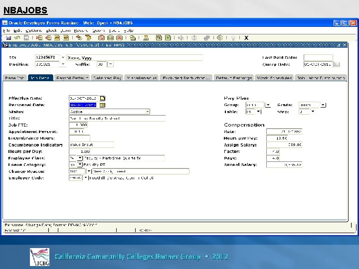 NBAJOBS California Community Colleges Banner Group • 2012 