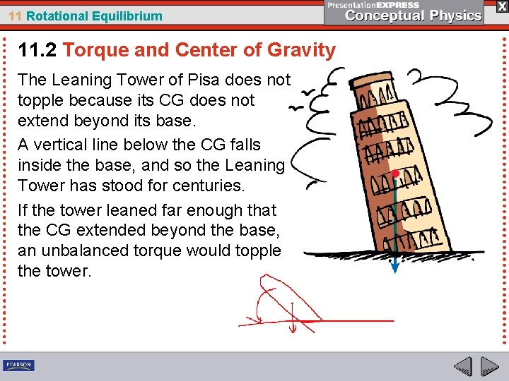 11 Rotational Equilibrium 11. 2 Torque and Center of Gravity The Leaning Tower of