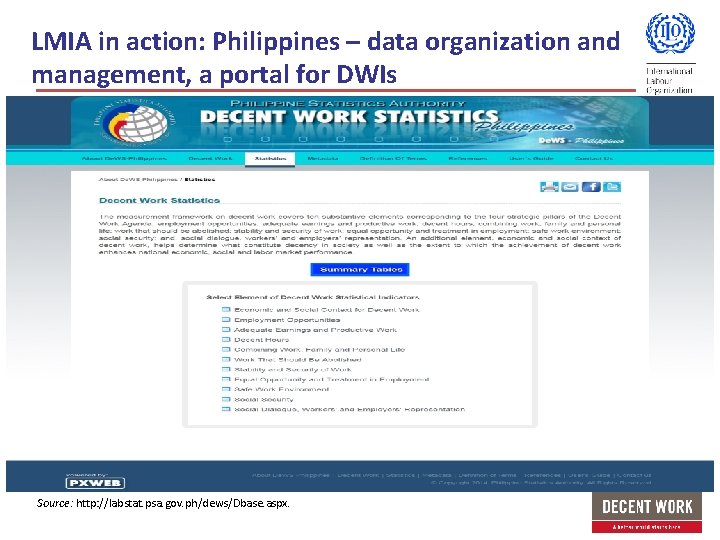 LMIA in action: Philippines – data organization and management, a portal for DWIs Source: