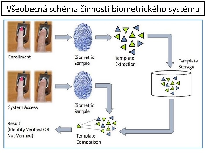 Všeobecná schéma činnosti biometrického systému 6 