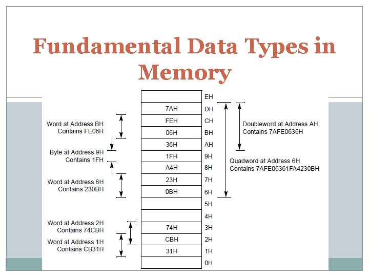 Fundamental Data Types in Memory 