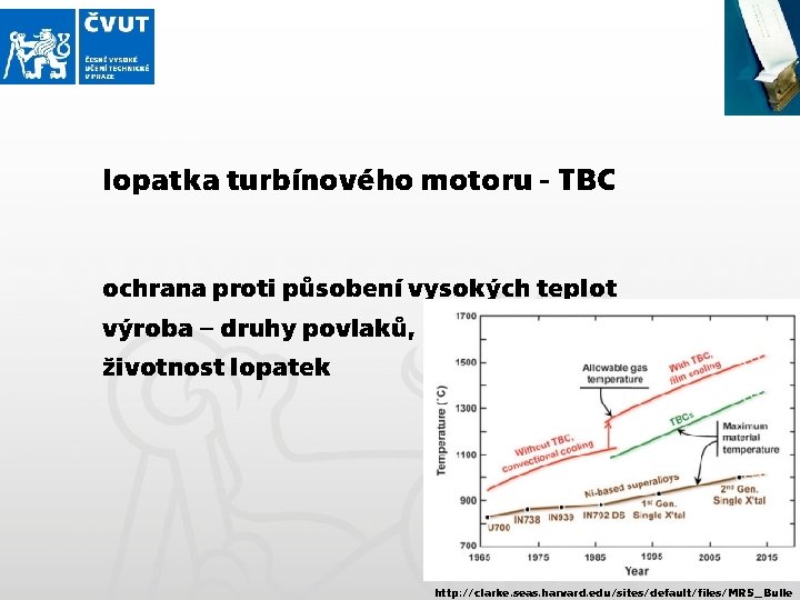 lopatka turbínového motoru - TBC ochrana proti působení vysokých teplot výroba – druhy povlaků,