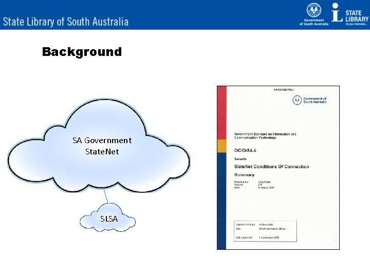 Background SA Government State. Net SLSA 