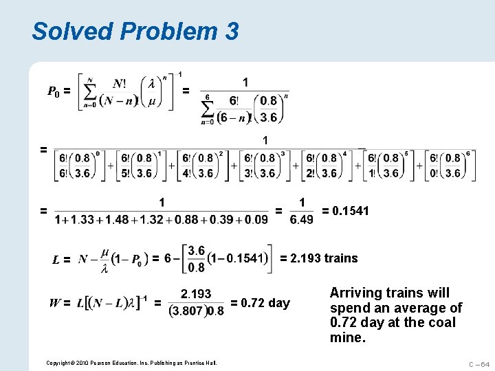 Solved Problem 3 P 0 = = 1 = = = L= = W=