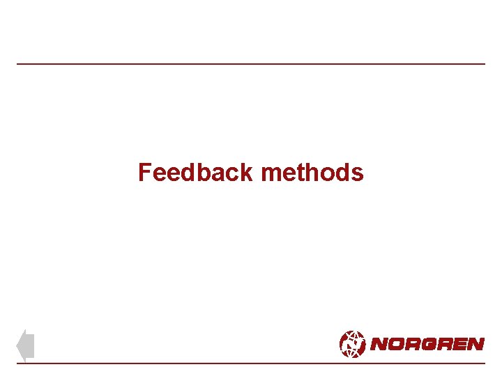 Feedback methods 