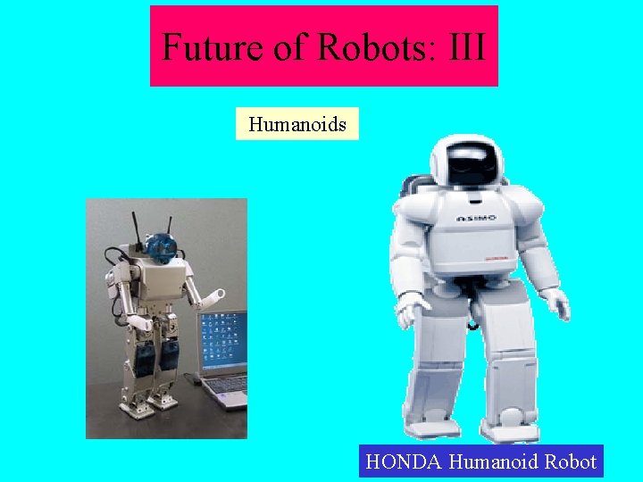 Future of Robots: III Humanoids HONDA Humanoid Robot 