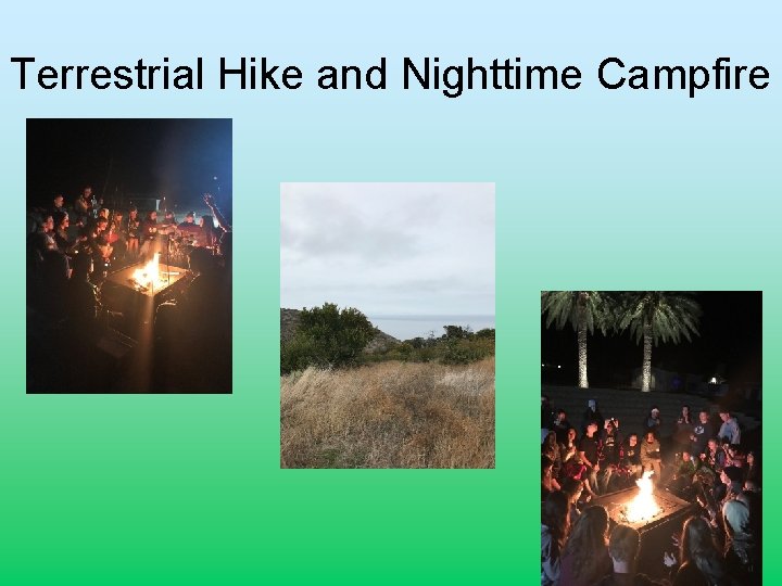 Terrestrial Hike and Nighttime Campfire 
