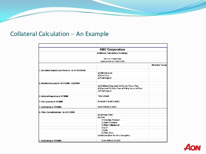 Collateral Calculation – An Example 