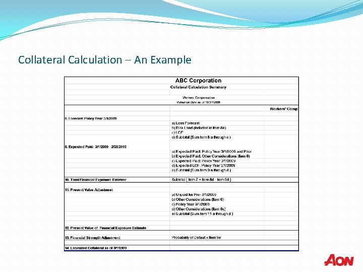 Collateral Calculation – An Example 