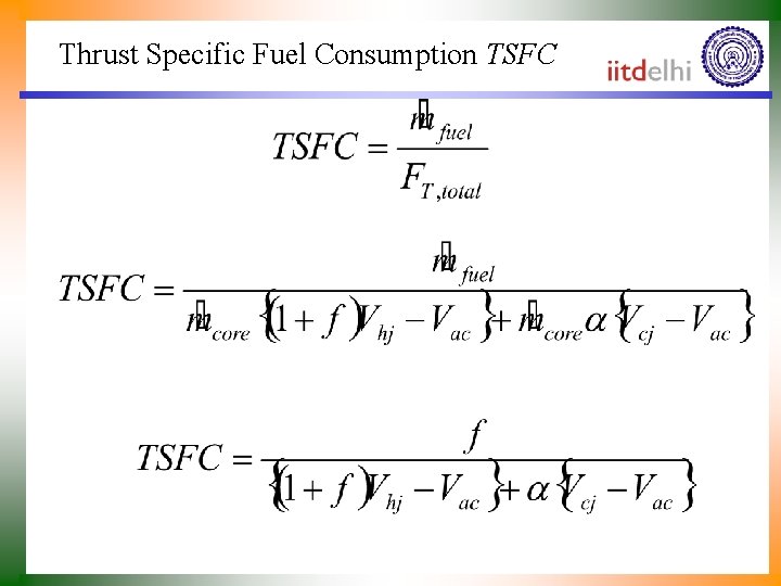 Thrust Specific Fuel Consumption TSFC 