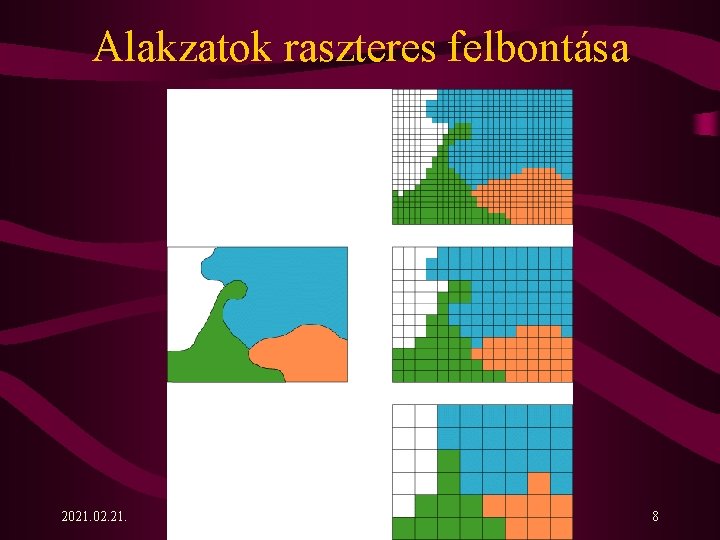 Alakzatok raszteres felbontása 2021. 02. 21. 8 