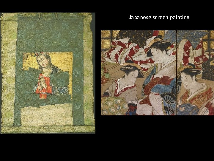 Japanese screen painting 