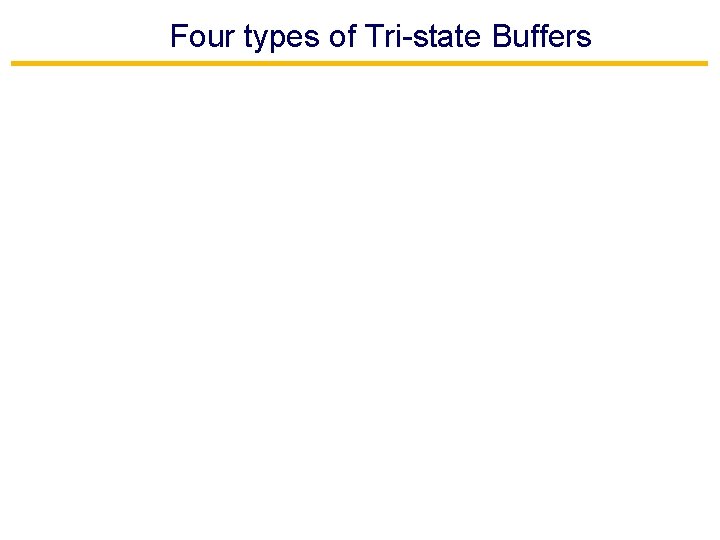 Four types of Tri-state Buffers 