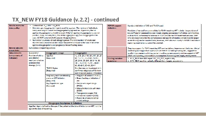 TX_NEW FY 18 Guidance (v. 2. 2) - continued 
