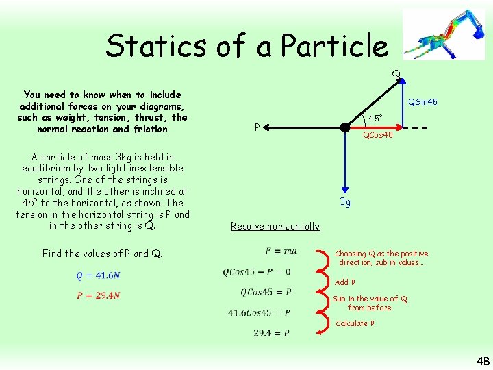 Statics of a Particle Q You need to know when to include additional forces