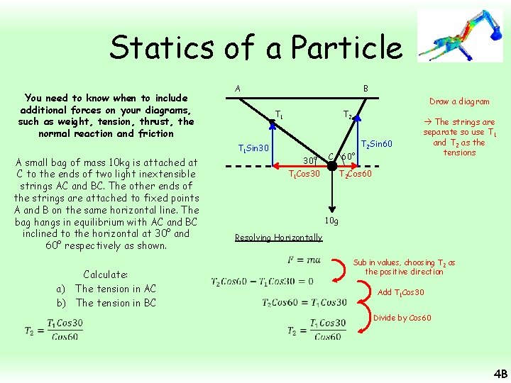 Statics of a Particle A You need to know when to include additional forces
