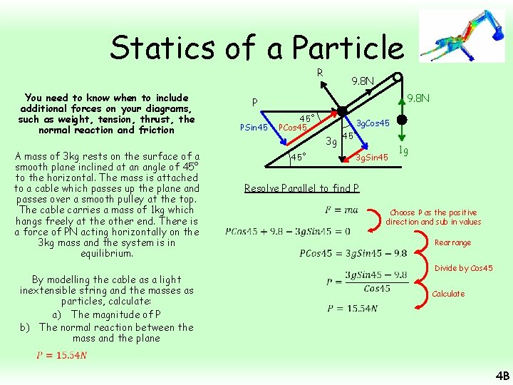 Statics of a Particle R You need to know when to include additional forces