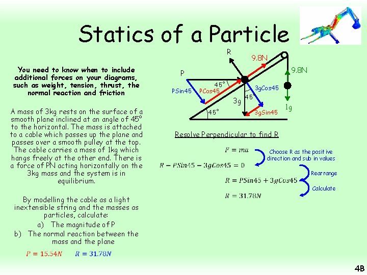 Statics of a Particle R You need to know when to include additional forces