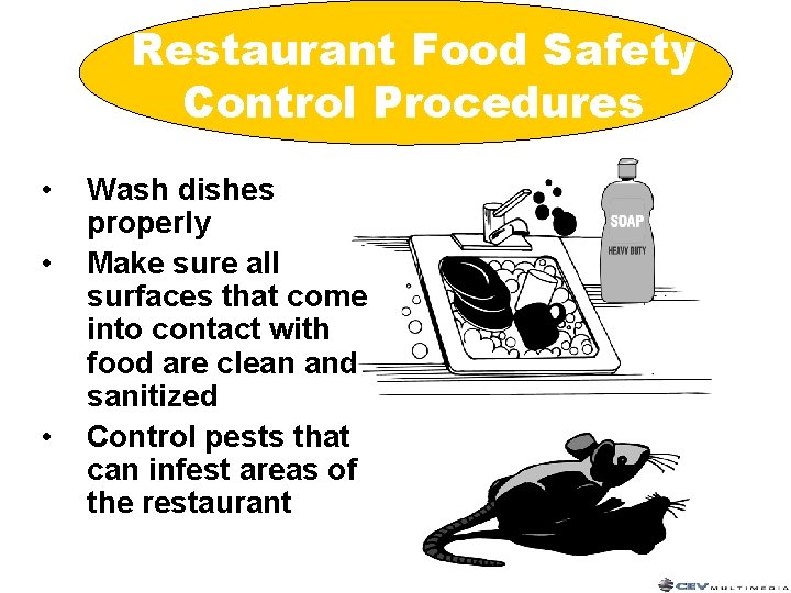 Restaurant Food Safety Control Procedures • • • Wash dishes properly Make sure all