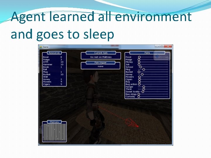 Agent learned all environment and goes to sleep 