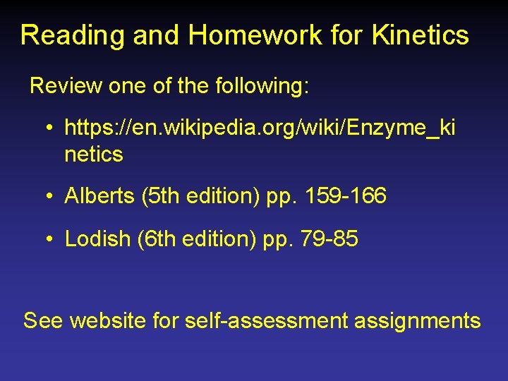 Reading and Homework for Kinetics Review one of the following: • https: //en. wikipedia.