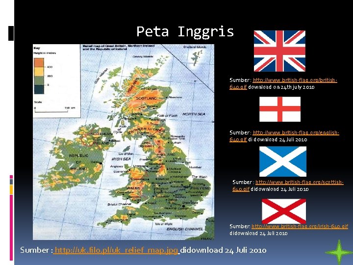 Peta Inggris Sumber : http: //www. british-flag. org/british 640. gif download on 24 th