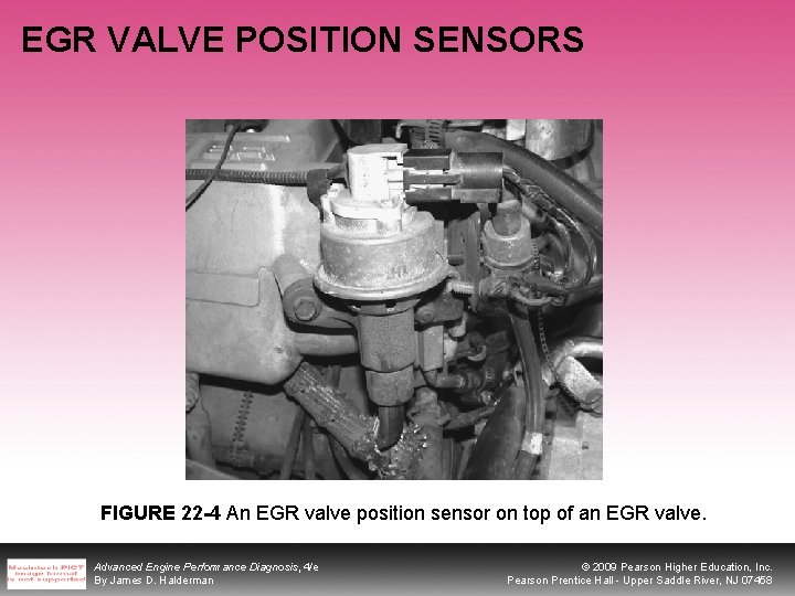 EGR VALVE POSITION SENSORS FIGURE 22 -4 An EGR valve position sensor on top