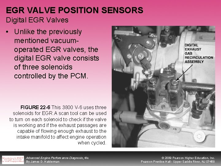 EGR VALVE POSITION SENSORS Digital EGR Valves • Unlike the previously mentioned vacuumoperated EGR