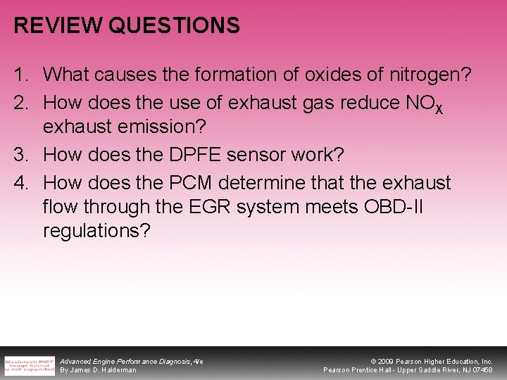REVIEW QUESTIONS 1. What causes the formation of oxides of nitrogen? 2. How does