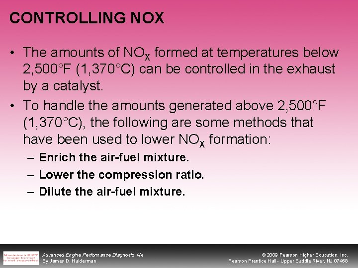 CONTROLLING NOX • The amounts of NOX formed at temperatures below 2, 500°F (1,