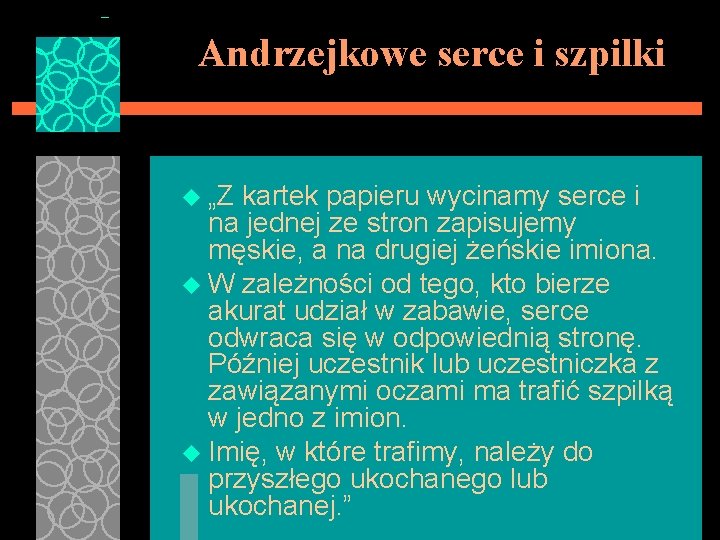 Andrzejkowe serce i szpilki u „Z kartek papieru wycinamy serce i na jednej ze