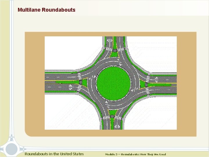 Multilane Roundabouts in the United States Module 5 — Roundabouts: How They Are Used Multilane Roundabouts in the United States Module 5 — Roundabouts: How They Are Used