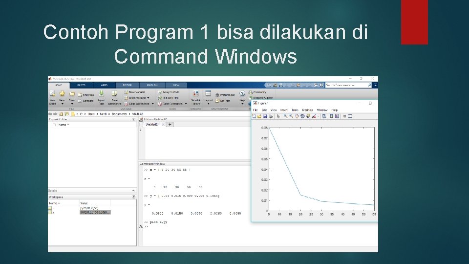 Contoh Program 1 bisa dilakukan di Command Windows 