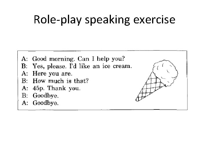 Role-play speaking exercise 