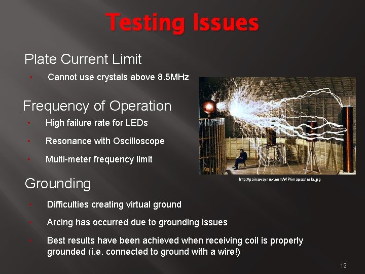 Testing Issues Plate Current Limit • Cannot use crystals above 8. 5 MHz Frequency