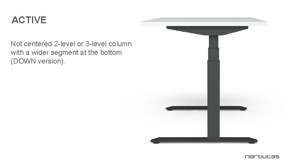 ACTIVE Not centered 2 -level or 3 -level column with a wider segment at