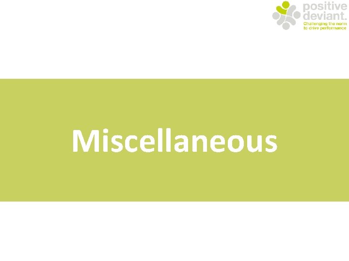 Miscellaneous 