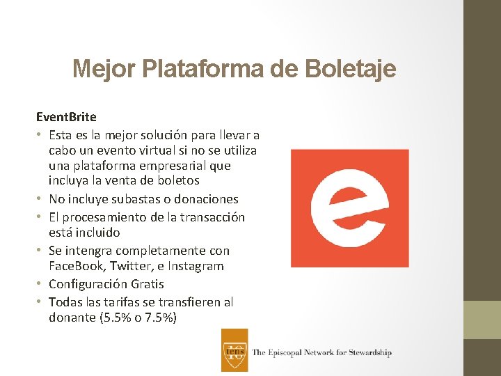 Mejor Plataforma de Boletaje Event. Brite • Esta es la mejor solución para llevar