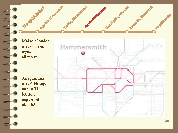 Malac a londoni metróban és egész állatkert… + Anagramma metró-térkép, amit a Tf. L