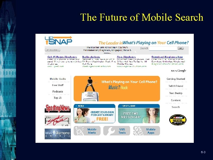 The Future of Mobile Search 6 -3 