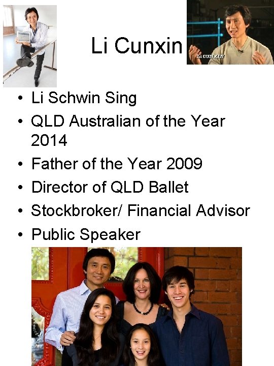 Li Cunxin • Li Schwin Sing • QLD Australian of the Year 2014 •