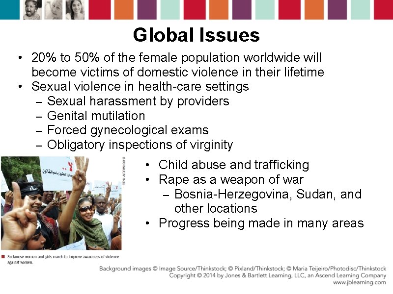 Global Issues • 20% to 50% of the female population worldwide will become victims