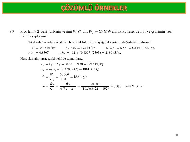 ÇÖZÜMLÜ ÖRNEKLER 88 