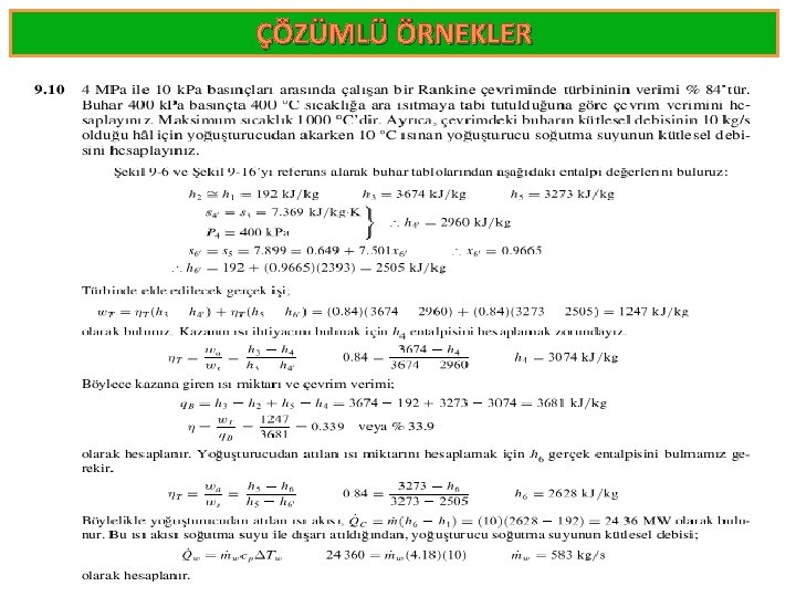 ÇÖZÜMLÜ ÖRNEKLER 89 