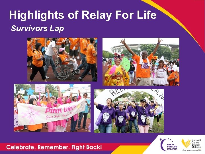 Highlights of Relay For Life Survivors Lap 