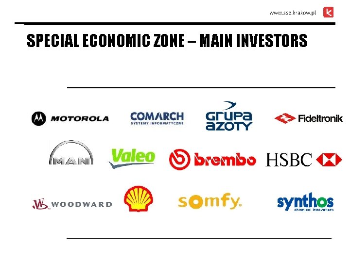 SPECIAL ECONOMIC ZONE – MAIN INVESTORS 