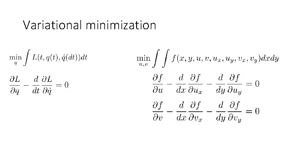 Variational minimization 