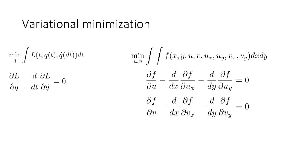Variational minimization 