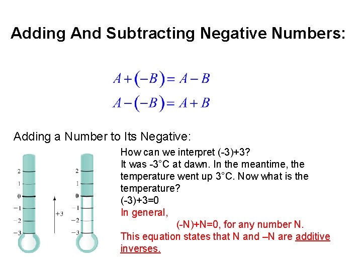 Adding And Subtracting Negative Numbers: Adding a Number to Its Negative: How can we